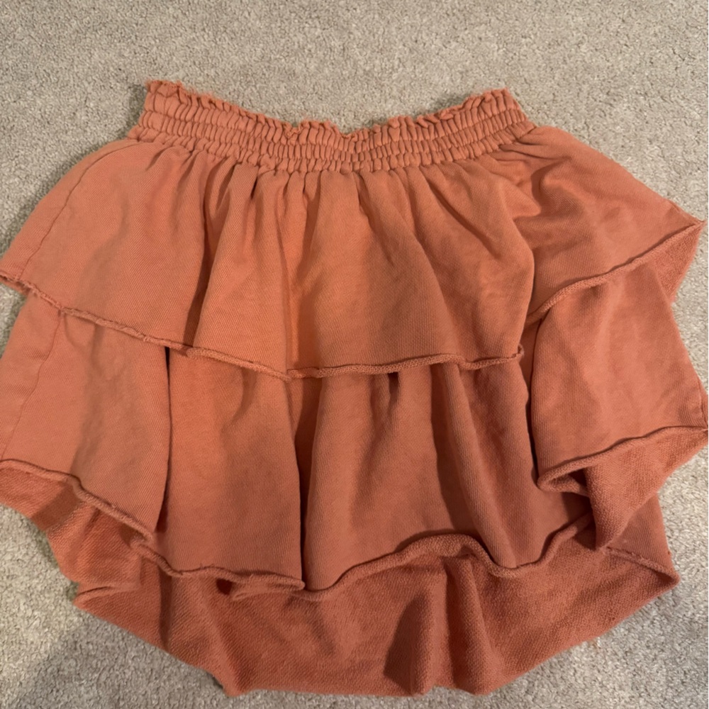 Aerie Terracotta Tiered Skirt